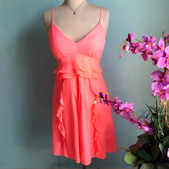 Nanette Lepore Dresses & Skirts - NANETTE LEPORE Spring Fling Coral Ruffle Dress